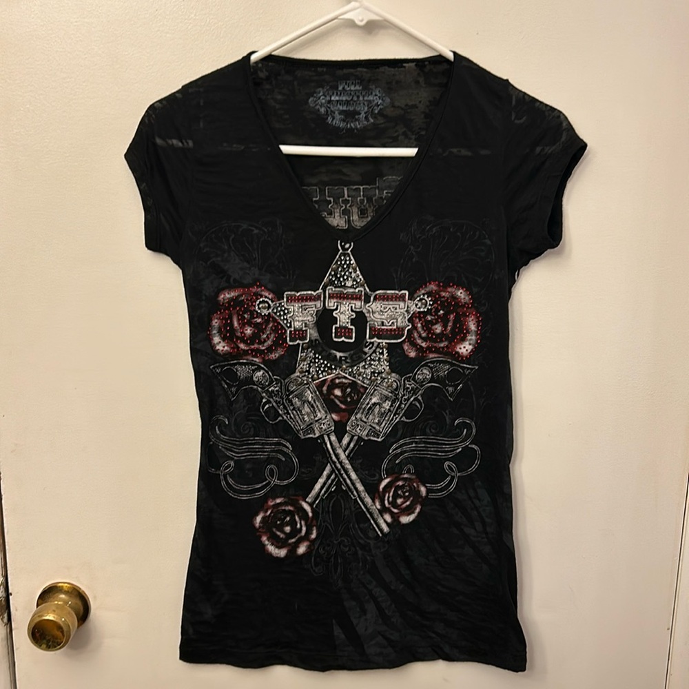 Full Throttle Saloon Sturgis Women’s Shirt Black Size Small ~15.5” pit to pit